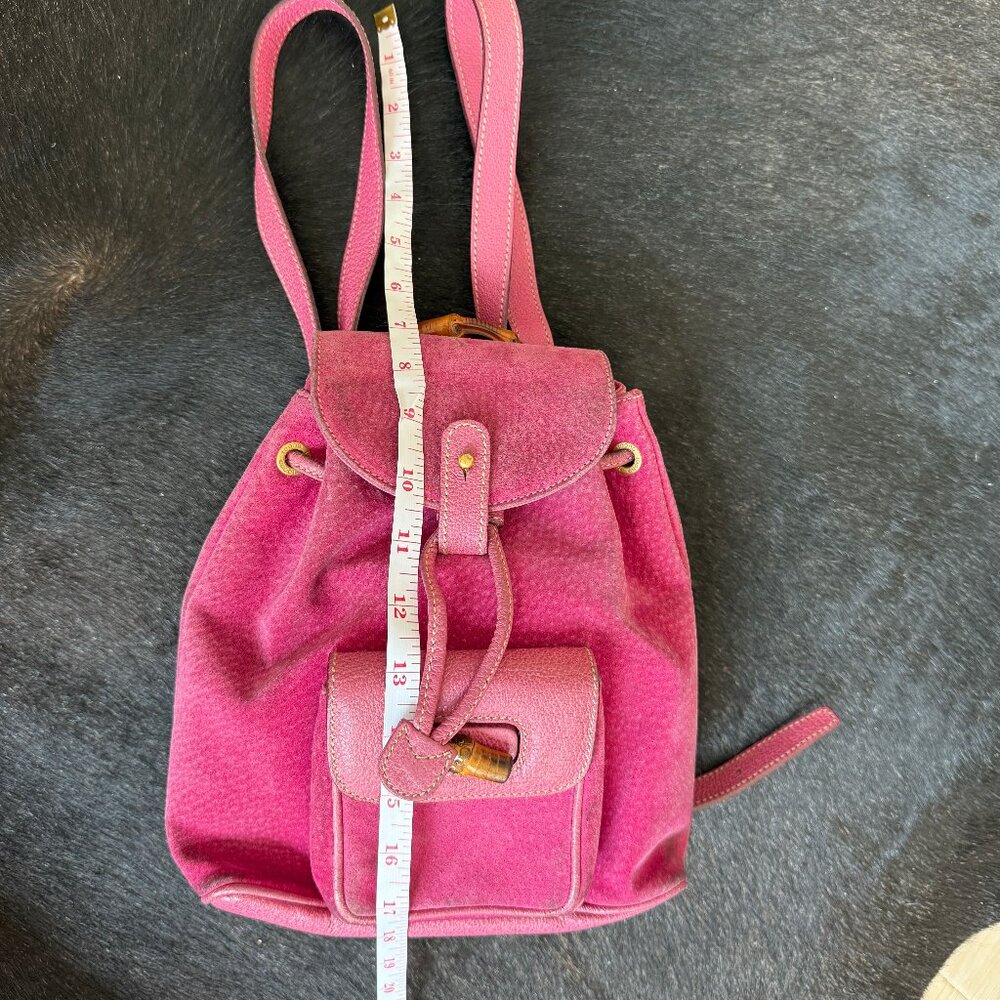 Gucci Bamboo Suede Backpack - Picture 9 of 10